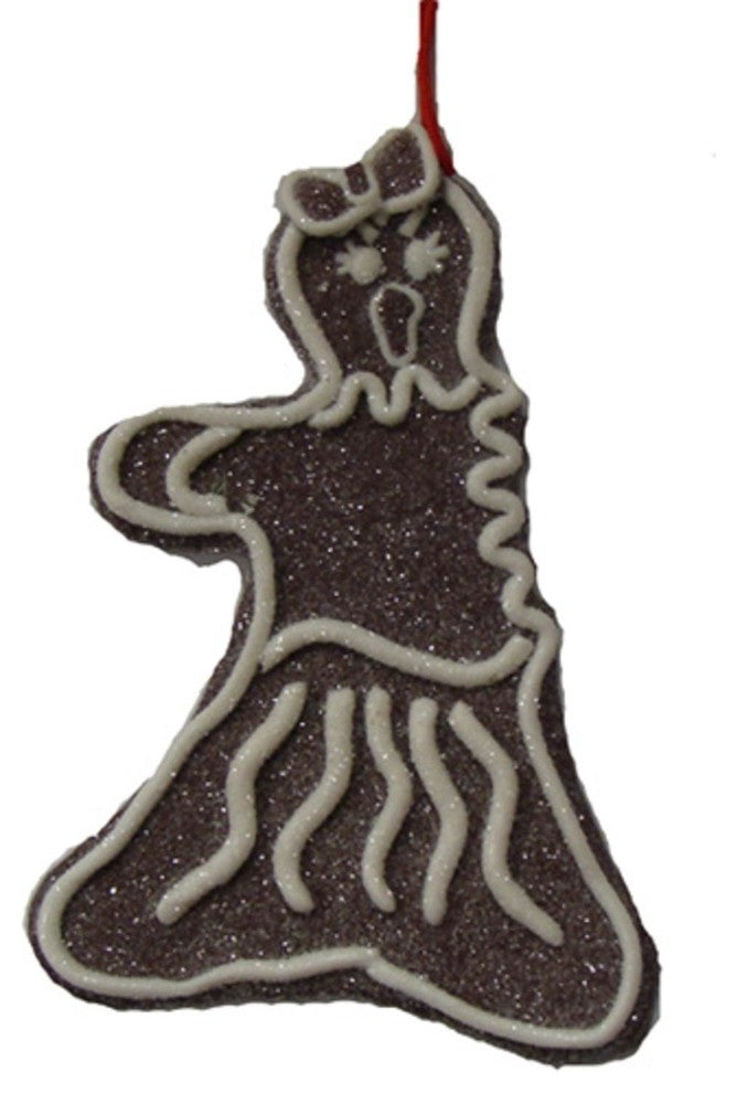 Sweet Memories Sugared Angry Gingerbread Girl Cookie Bite Christmas Ornament