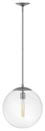 Hinkley Warby Medium Orb Pendant, Polished Antique Nickel