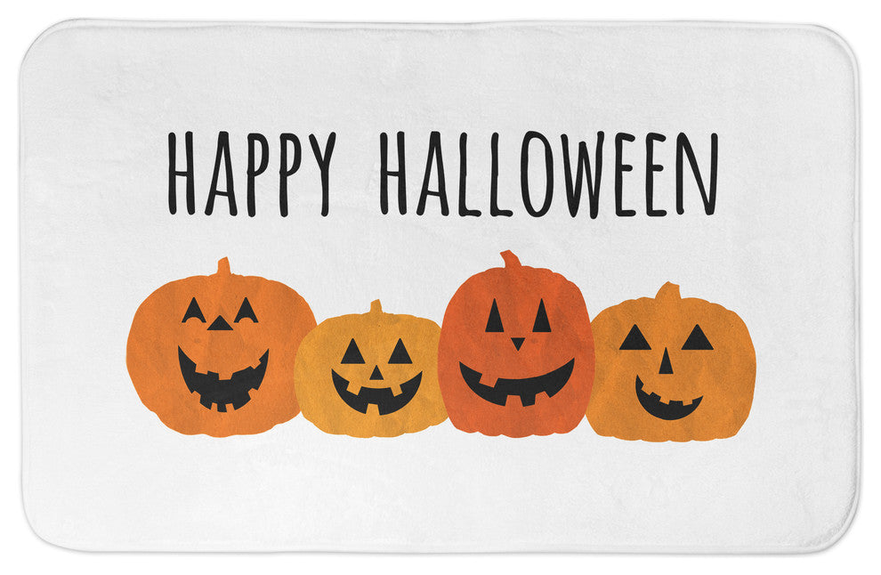 Happy Halloween Jack-O-Lantern 34"x21" Bath Mat