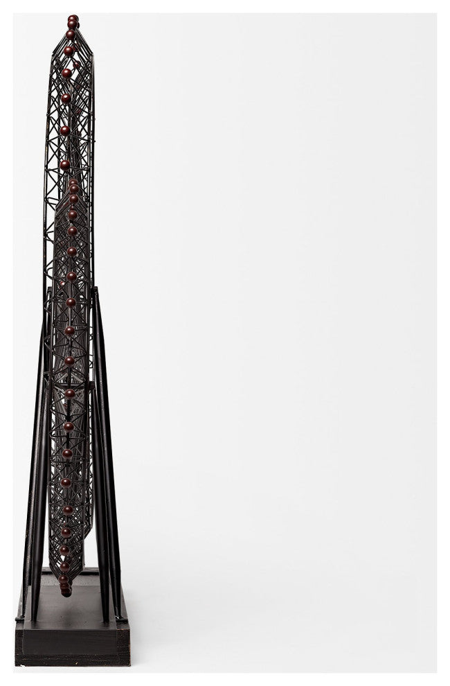 Metal and Wood London Eye Moveable Sculpture