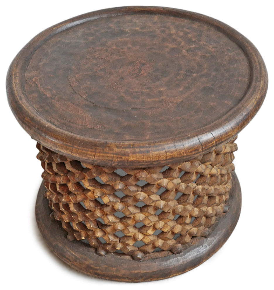 Consigned Vintage Bamileke Stool Table