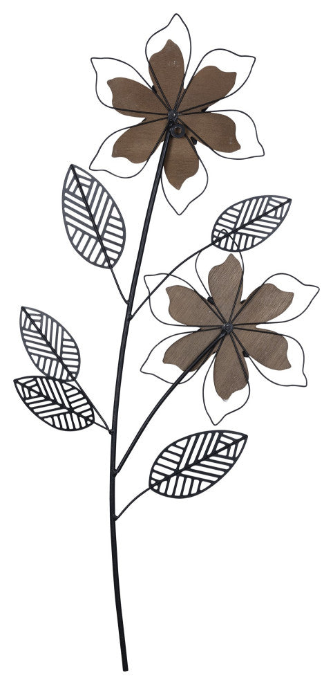 Metal Wire Flower Wall D"cor Piece