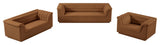 Cascade Upholstered Set, Saddle, Velvet, Sofa