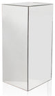 Mirror Block Column or Pedestal, Silver, Medium