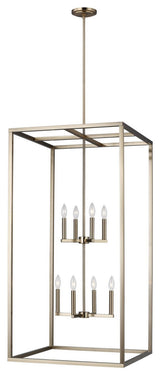 Moffet Street 8-Light Hall / Foyer Pendant, Satin Brass