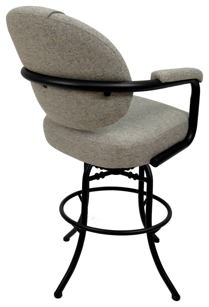 Swivel Tilt Metal Counter 26" 30" Bar Stool M-70, Portwood Ash - Black, 26"