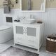 Vanity Art Vanity Set With Vessel Sink, White, 36", Led Sensor-Switch Mirror