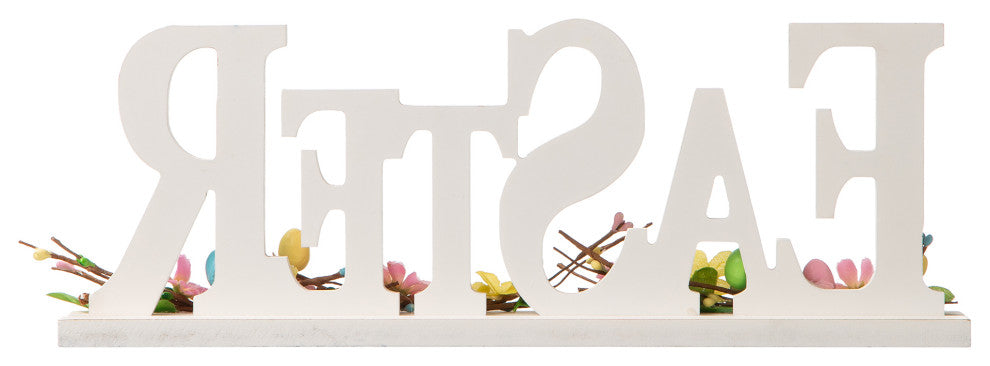 16"L Wooden "EASTER" Table Decor