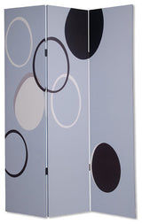 48" X 72" Muti Color Black Metal  3 Panel Screen