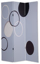 48" X 72" Muti Color Black Metal  3 Panel Screen
