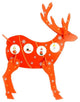 13" Decorative Red Wooden Reindeer Cut-Out Christmas Table Top Decoration