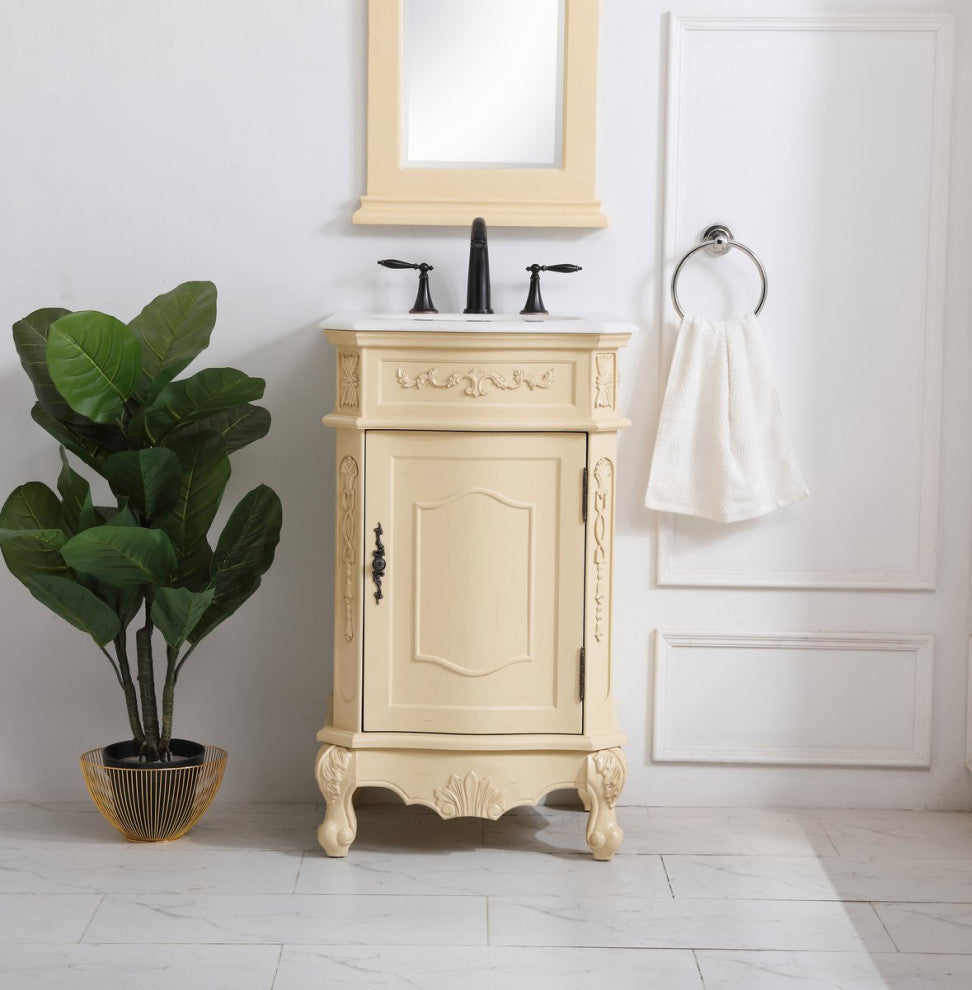 Elegant VF10121LT 21"Single Bathroom Vanity, Light Antique Beige