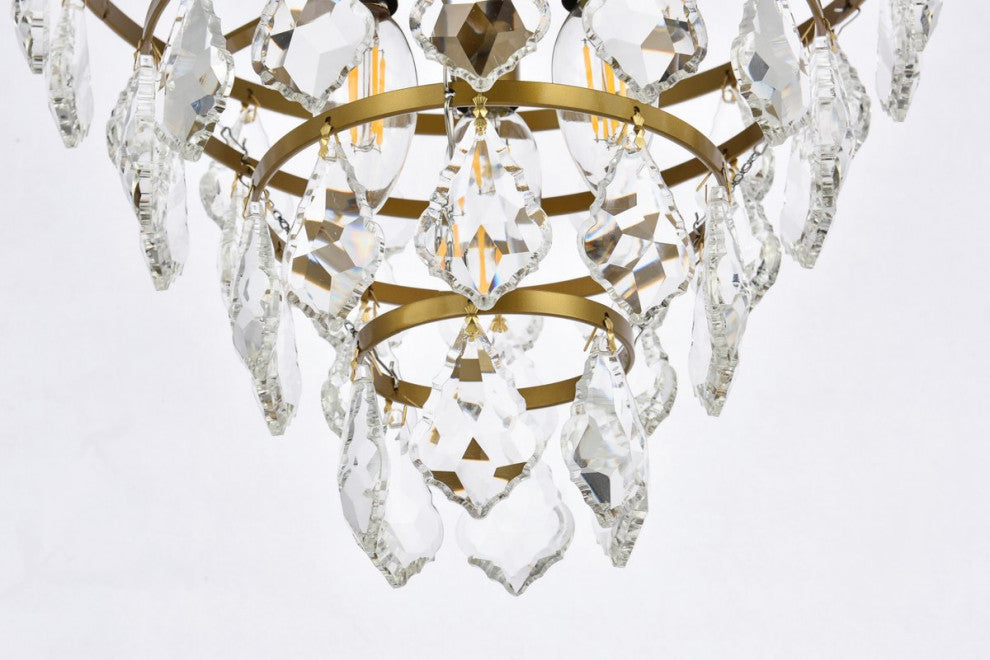 Evan 12" Flush Mount, Brass
