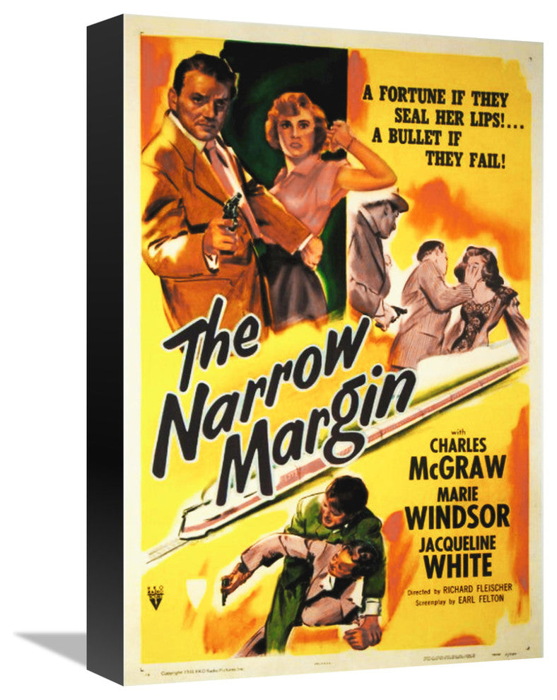 "The Narrow Margin" Stretched Canvas Giclee by Hollywood Photo Archive, 11x16"