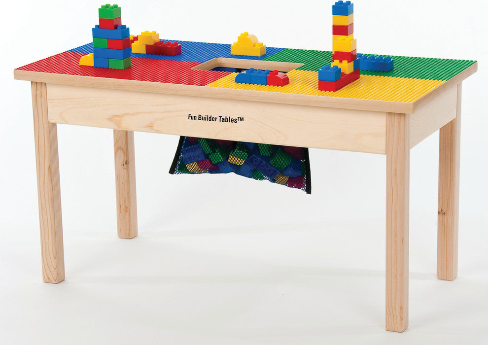 Duplo Compatible Play Table With Storage Bag, 32"x16", With Play Table Cover