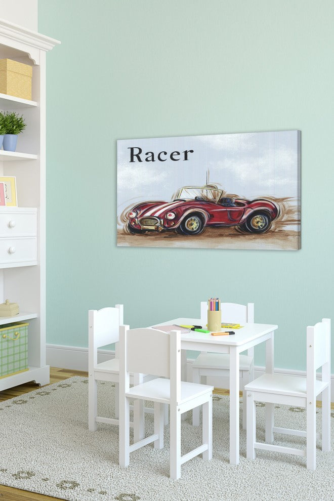 Marmont Hill, "Racer" by Reesa Qualia Painting Print on Wrapped Canvas, 30x20