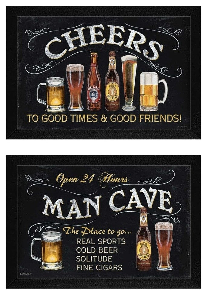 "Cheers" Collection By Debbie DeWitt, Printed Wall Art, Black Frame