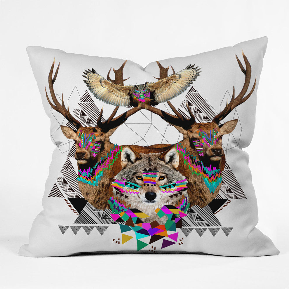 Kris Tate Forest Friends Outdoor Throw Pillow