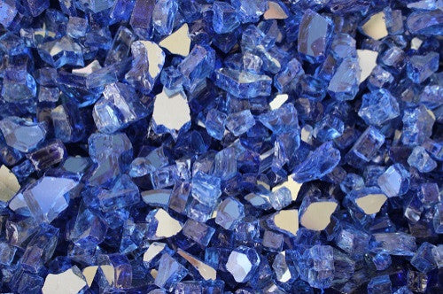 Az Patio Heaters Reflective Fire Pit Fire Glass, Cobalt Blue