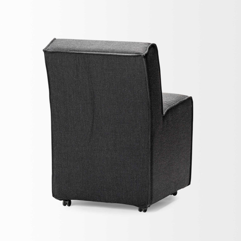 Gray Upholstered Fabric Side Chairs, Set of 2