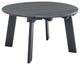 32''D Patio Outdoor Round Coffee Tables, Adirondack Table, Grey