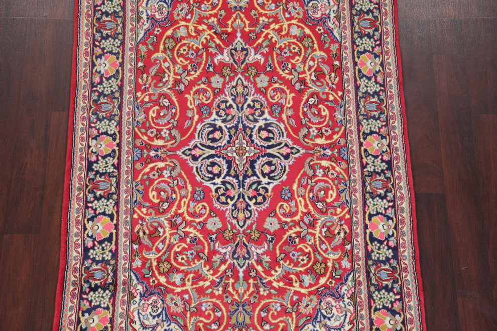 Kashan Oriental Traditional Persian Hand Made Area Rug, Red, 6'11"x4'4