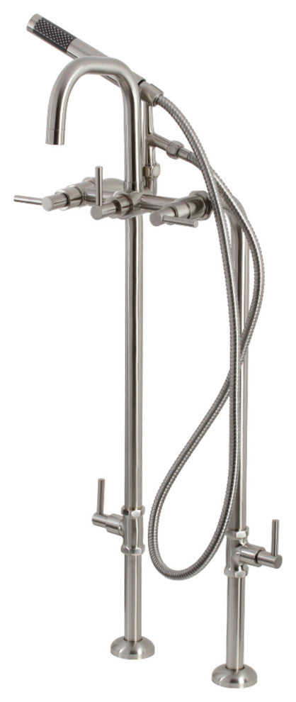 CCK8408DL Freestanding Tub Faucet With Supply Line, Stop Valve, Brushed Nickel