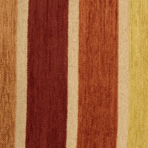Pillow Decor - Savannah Stripes Chenille Throw Pillow, Yellow Orange, 20" X 20"