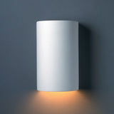 Ambiance, Small Cylinder, Closed Top, Outdoor, Wall Sconce, Bisque