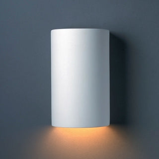 Ambiance, Small Cylinder, Closed Top, Outdoor, Wall Sconce, Bisque