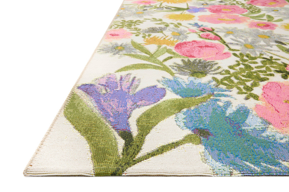 Loloi II Botanical Ivory/Multi 18"x18" Sample Rug