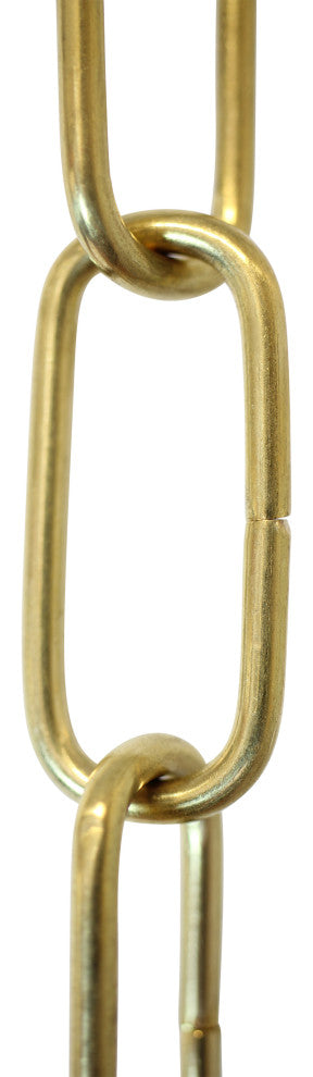 Brass Standard Link Chandelier Chain, 3', Polished Brass, U40