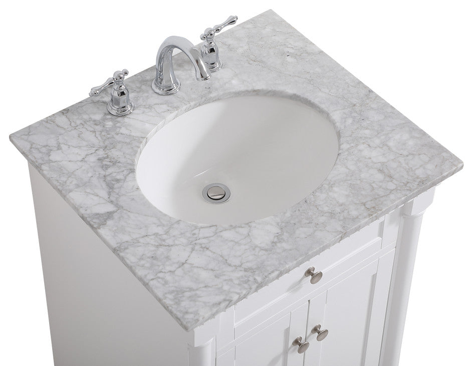 Home Living 24" Single Bathroom Vanity, White