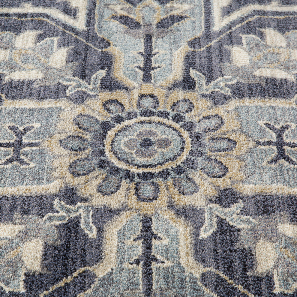 Jordan Eva Runner, Purple, 2'7" x 10", Medallion