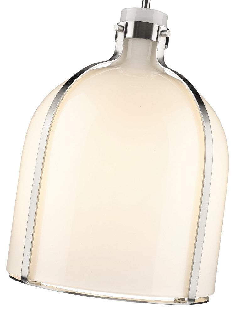 Zlite 818-12BN 1-Light Pendant, White Opal
