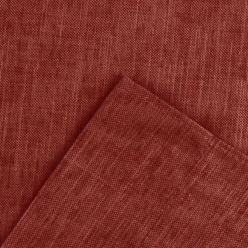 Lisa Solid 58" x 15" Lined Scallop Valance, Red