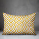 Yellow Floral Pattern Throw Pillow