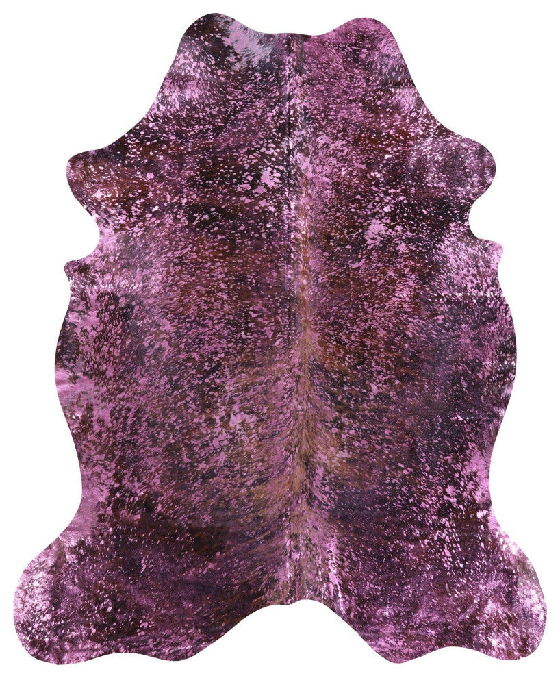 Pink Metallic Cowhide Rug 7' 2" X 6' 1" C2083