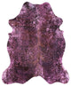 Pink Metallic Cowhide Rug 7' 2" X 6' 1" C2083