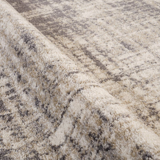 Clifton Abstract Gray Power-Loom Area Rug 6'7" x 9'