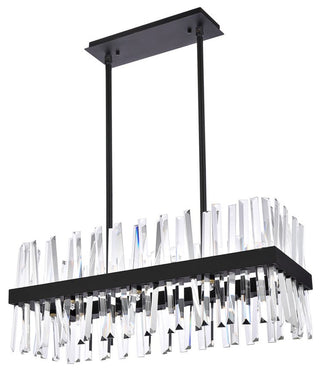 Modern Black 16-Light Chandelier
