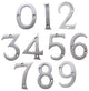 RCH Hardware Brass Modern House Number, 3-Inch, Various Finishes, Satin Chrome,