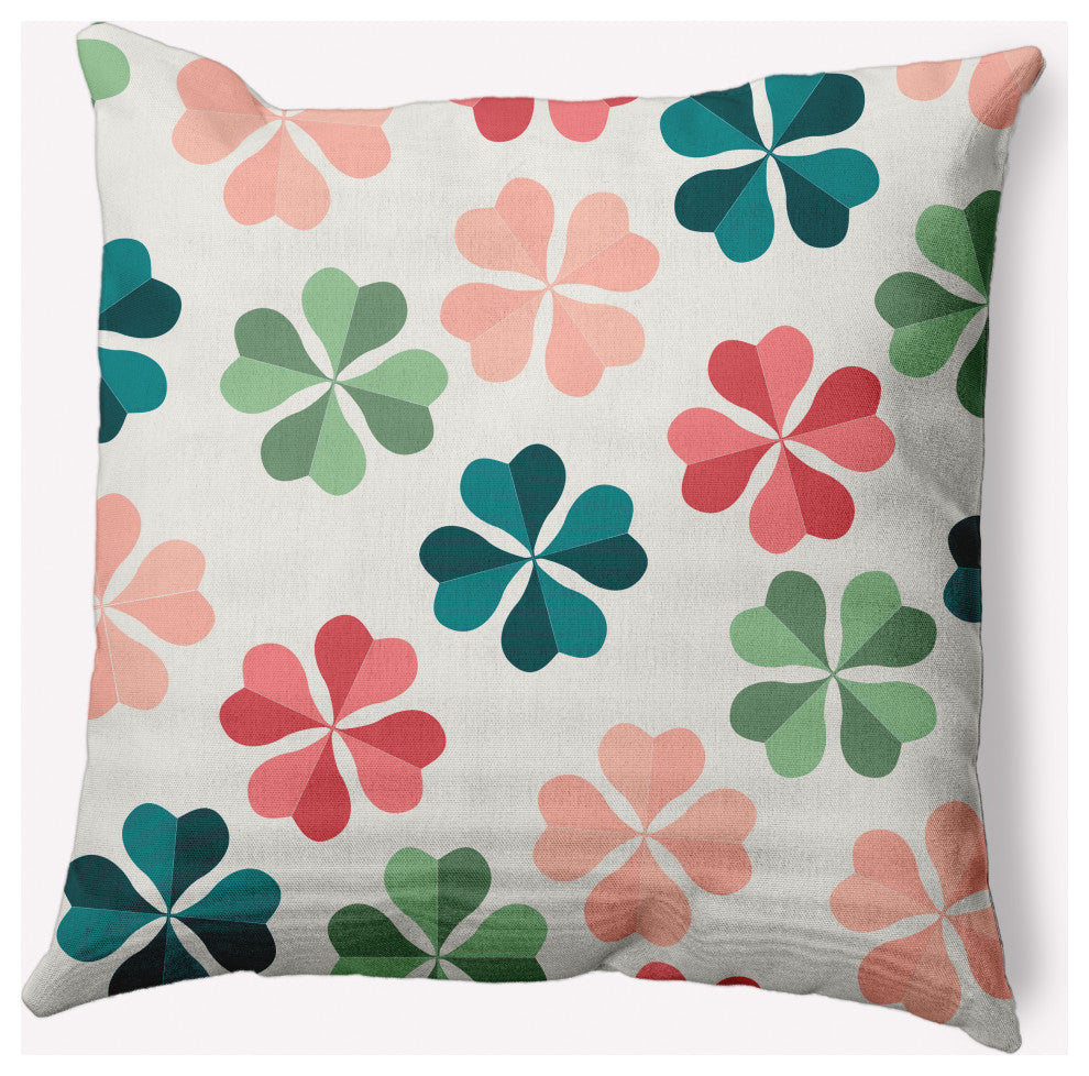 Lucky Patch St. Patrick's Day Decorative Throw Pillow, Ocean Abyss Green, 18x18"