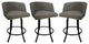 Joey Swivel Metal Stools, Set of 3, Mojave Gray Black, 30"