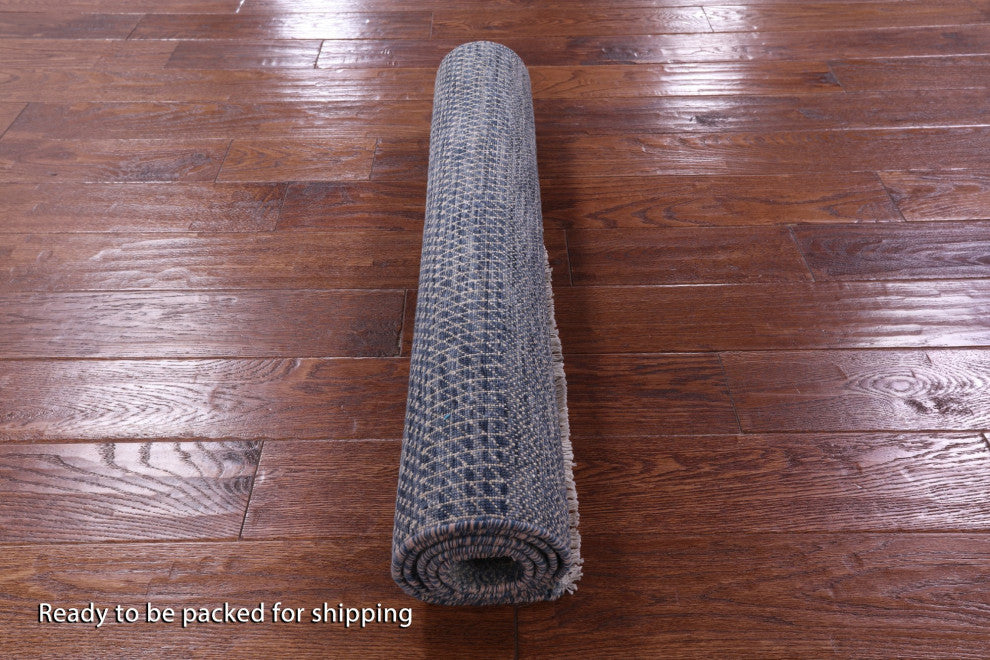 2' 11" X 5' 0" Savannah Grass Handmade Wool and Silk Rug Q11534