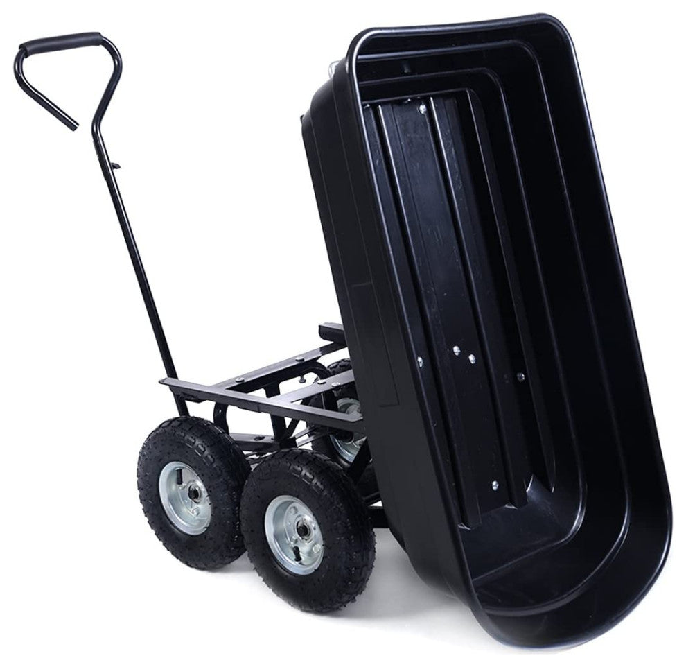 Garden Dump Cart Dumper Wagon Carrier Wheel Barrow