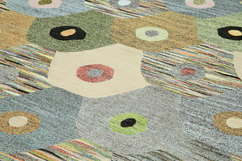 Rug N Carpet - Hand-knotted Turkish 9' 11'' x 14' 1'' Unique Wool Kilim Rug
