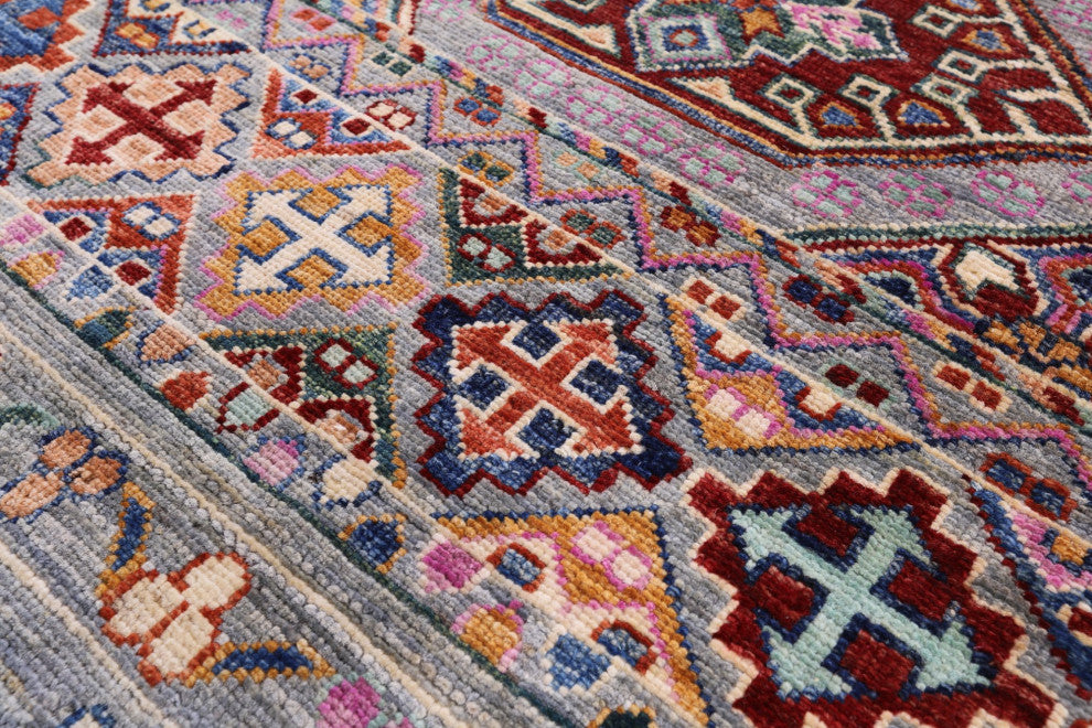 Handmade Khorjin Super Kazak Rug 5' 8" X 7' 10" Q11267