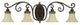 Cervantes Collection 4-Light Vanity, Walnut, English Savor Glass