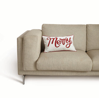 Merry Embroidered Pillow